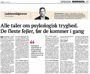 Klumme i Dagbladet Børsen